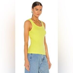 Agolde Neon Yellow Poppy Cotton Cami